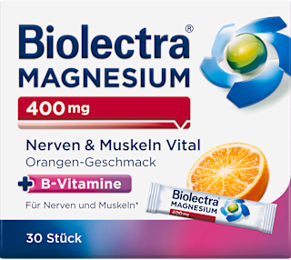 Biolectra MAGNESIUM 400mg Nerven & Muskeln Vital Sticks 30 St Biolectra