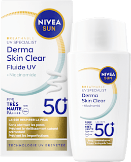 Sonnenfluid Gesicht derma skin clear UV Fluid mit Niacinamid, LSF 50+  NIVEA SUN