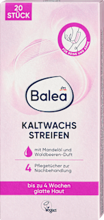 Depilačné voskové pásiky na telo s mandľovým olejom a vôňou lesných plodov Balea