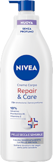 Telové mlieko na suchú a citlivú pokožku Repair & Care NIVEA
