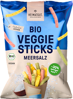 Knabbergebäck Bio Veggie Sticks Meersalz HEIMATGUT