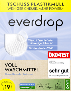 Vollwaschmittel Pulver Zitrone Lavendel Zedernholz everdrop