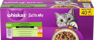 Nassfutter Katze Chef's Choice in Sauce, Tasty Mix Megapack (40x85 g) Whiskas