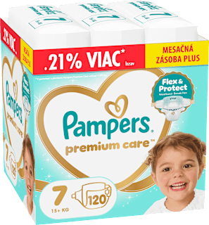 Plienky Premium Care veľ. 7 (15+ kg) Pampers Premium Care