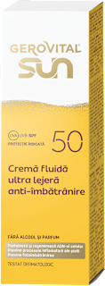 Cremă de față cu protecție solară anti-îmbătrânire SPF50 GEROVITAL