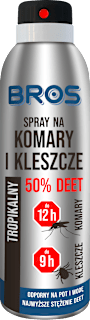 Spray na komary i kleszcze 50% DEET   BROS