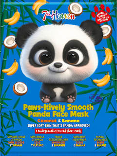 Panda Face maska za lice u maramici - kokos i banana 7th Heaven