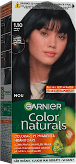 Vopsea de păr permanentă 1.10 Negru Rece GARNIER Color naturals