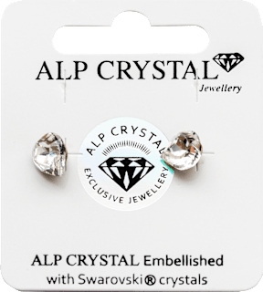Naušnice sa Swarovski kristalima - Silver ALP CRYSTAL Jewellery