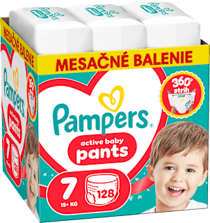 Plienkové nohavičky veľkosť 7 (15 kg+) Monthly Pack Pampers active baby