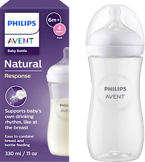 Babyflasche Natural Response weiß, ab dem 6. Monat, 330ml  PHILIPS AVENT
