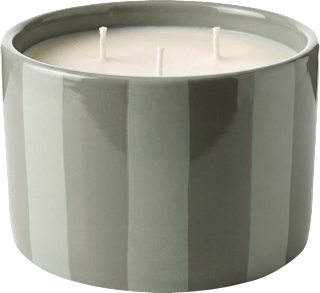 Duftkerze "Citronella & White Citrus", salbei gestreift (257 g), 1 St