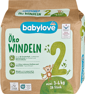 Ekološke plenice mini, velikost 2, 3–6 kg babylove nature