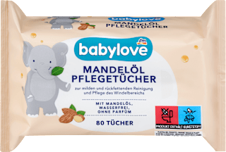 Vlhčené utierky s mandľovým olejom babylove