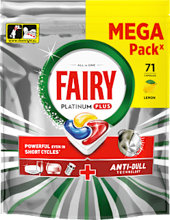 Geschirrspül-Tabs All in One Platinum Plus Zitrone Giga Pack FAIRY