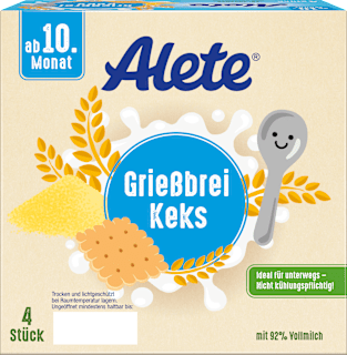 Milchbrei Grieß mit Keks ab dem 10. Monat Alete