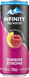 Erfrischungsgetränk Himbeer Zitrone Infinity Water GASTEINER