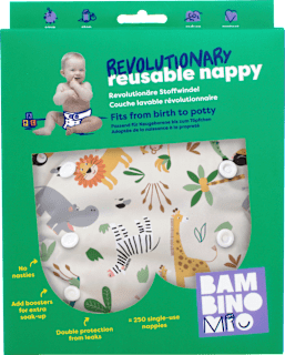 Stoffwindel wiederverwendbar, Motiv Safari Bambino Mio