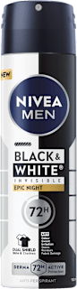 Дезодорант Black & White Invisible Epic Night  NIVEA MEN