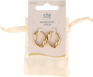 Uhani v zlati barvi (1 par) s-he stylecollection