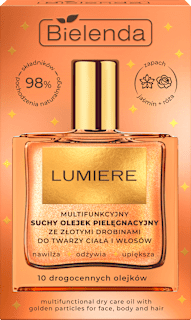 LUMIERE multifunkční suchý olej se třpytkami Bielenda