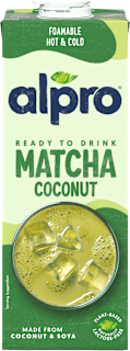 kokosovo-sójový nápoj s příchutí matcha alpro