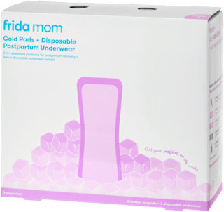 chladicí absorpční vložky Ice Maxi 8 ks + jednorázové poporodní kalhotky 2 ks frida mom