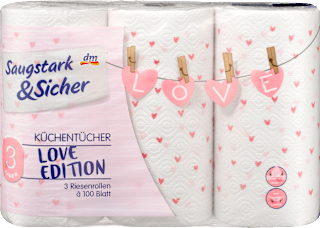 Küchenrolle Mega Roll mit Design 3-lagig sortiert Saugstark&Sicher