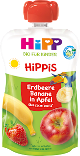 Quetschie Hippis Erdbeere-Banane in Apfel ab 1 Jahr HiPP