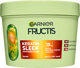 Maska za neukrotljive, suhe lase Keratin Sleek GARNIER FRUCTIS