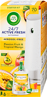 Automatski osvježivač zraka komplet Active Fresh– Passion Fruit & Tropical Mango AIR WICK