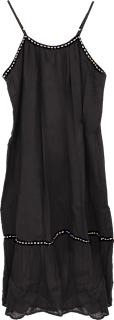 Duga haljina s naramenicama – crna, vel. L – XL HOOT