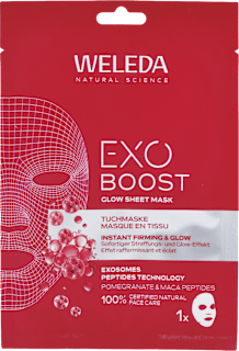 Spevňujúca textilná pleťová maska Exo Boost Instant Firming & Glow WELEDA
