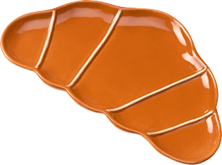 Servierplatte Croissant, braun (30x19x2 cm) Dekorieren & Einrichten