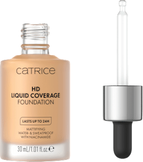Foundation Liquid HD Coverage 034 Medium Beige, 30 ml
