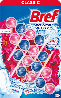 Ароматизатор за тоалетна Power Aktiv Flower, 4X50g Bref