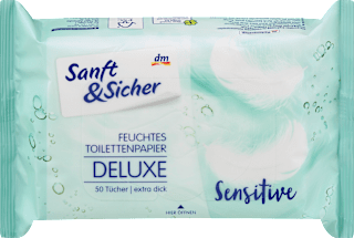 Deluxe vlhčený toaletní papír Sensitive Sanft&Sicher