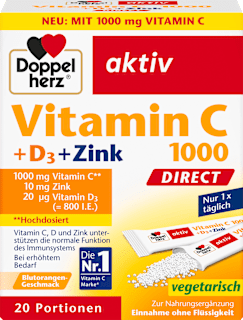 Vitamin C + Zink 1000 Direct Portionssticks Doppelherz
