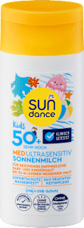 Sonnenmilch Kids ultra sensitiv MED, LSF 50+, Reisegröße SUNDANCE