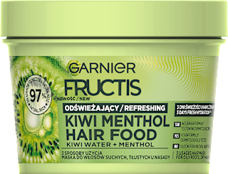 Maska do włosów suchych, tłustych u nasady Kiwi Hair Food GARNIER FRUCTIS
