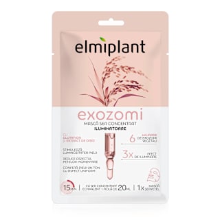 Mască șervețel iluminatoare cu ser concentrat și exozomi Elmiplant