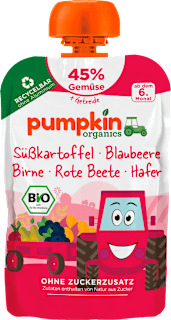 Piure fructe, cartof dulce și ovăz ECO 6+ luni  pumpkin organics