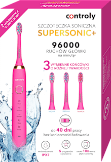 Szczoteczka soniczna Supersonic Plus, różowa controly