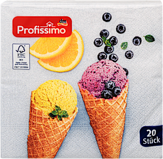 Papierové servítky Berry & Ice 25 x 25 cm Profissimo
