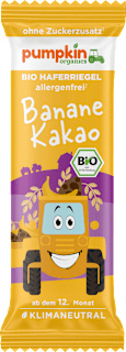 Baton de ovăz cu banane și cacao ECO 12+  pumpkin organics