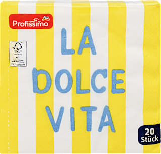 Mintás szalvéta, "La dolce vita", 33 x 33 cm Profissimo