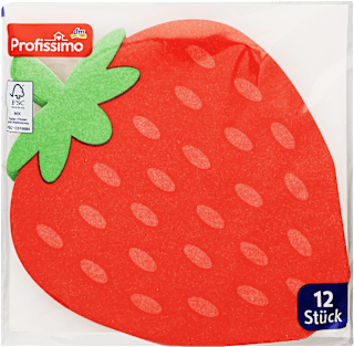 Servietten Erdbeere 33 x 33 cm Profissimo