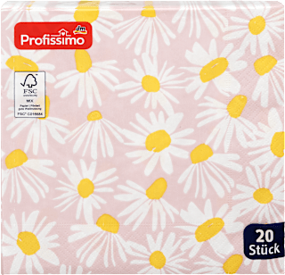 Papierové servítky Margarétky 33 x 33 cm Profissimo