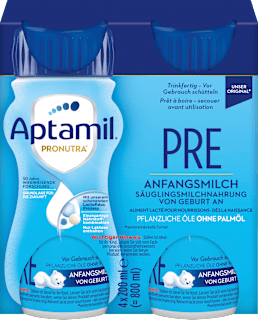 Anfangsmilch Pre trinkfertig von Geburt an Aptamil
