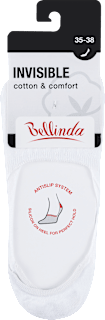 unisex ponožky Invisible, 35-38 bílé Bellinda